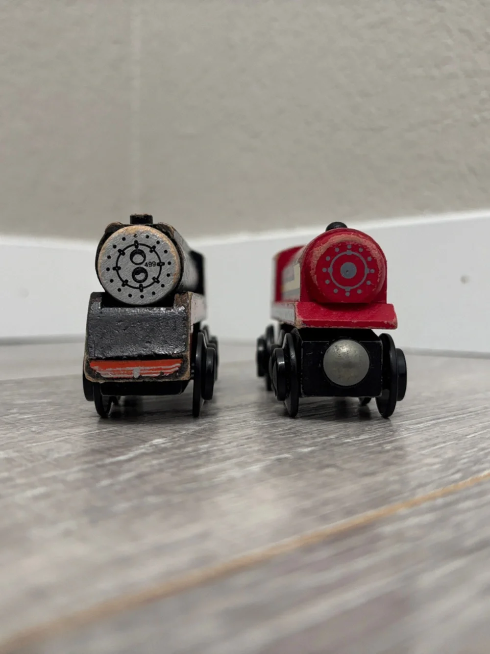 Maxim Wooden Train Set - Red & Black Engines